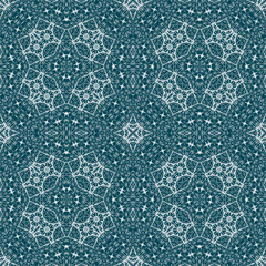 Christmas seamless pattern. Christmas background blue. Snowflake pattern. Happy New Year