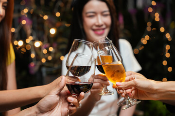 food and Drink, wine red and for a friendly, in a bar or a restaurant