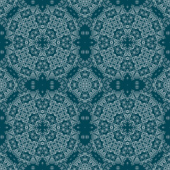 Christmas seamless pattern. Christmas background blue. Snowflake pattern. Happy New Year