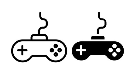 Game console Icon collection in filled and stroke style.