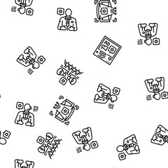 event agency party business vector seamless pattern thin line illustration