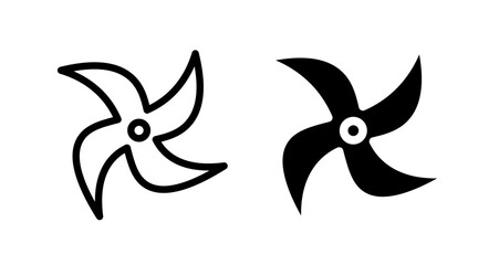 Ninja star Icon collection in filled and stroke style.