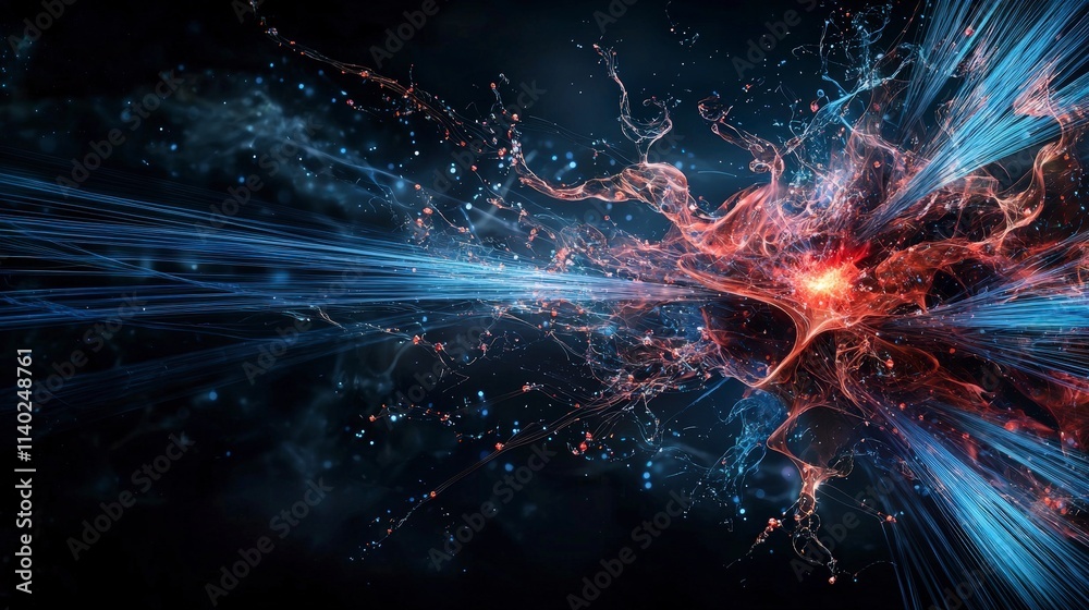 Aufkleber exploring innovative fiber optic technology light and connectivity in the digital environment