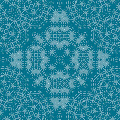 Christmas seamless pattern. Christmas background blue. Snowflake pattern. Happy New Year