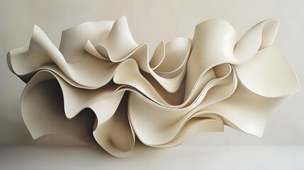 Calming Rhythms Illustration Featuring Soft Waves and Harmonious Abstract Patterns