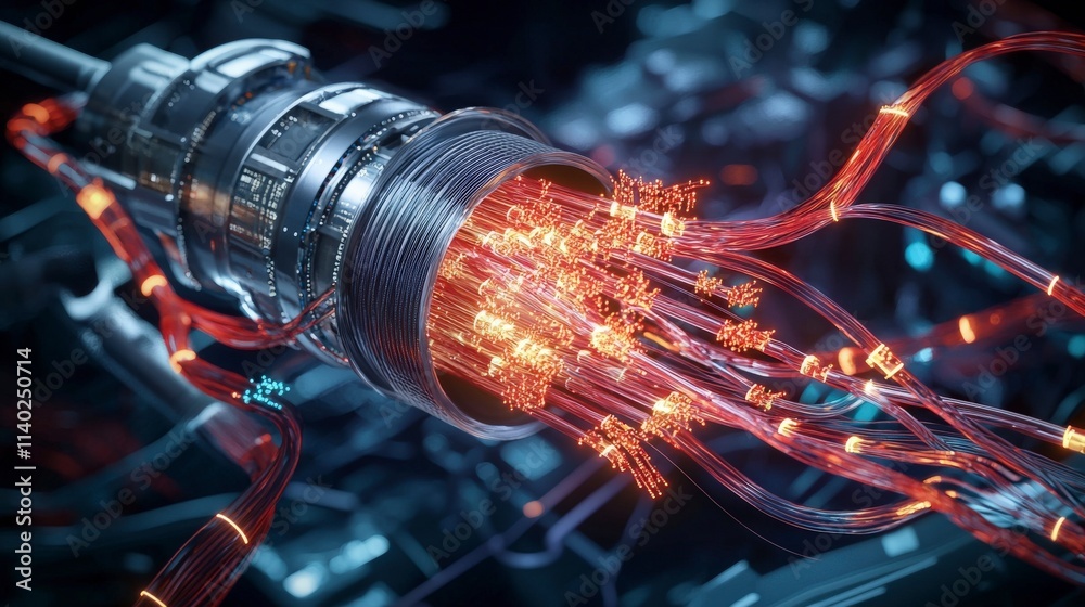 Aufkleber Data transfer efficiency revolution visualizing connectivity dynamics in technology environments