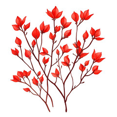 Wintertime Foliage Clipart Vector Illustration