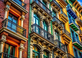 Fototapeta premium Architectural Photography: Scanning Textures - 3D Building Facades, Concrete, Brick, Stone, Metal, Detailed Surface Scans, High-Resolution Images