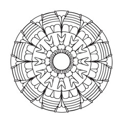 Obraz premium Beautiful big mandala vector art coloring book template