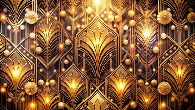 Art Deco Gatsby Wallpaper, Roaring Twenties Background, 1920s Aesthetic, Luxury Bokeh, Elegant Party, Vintage Design, Golden Age