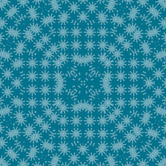 Christmas seamless pattern. Christmas background blue. Snowflake pattern. Happy New Year