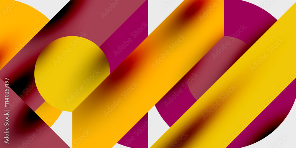 Poster Vibrant abstract background circles with smooth gradients, creating a dynamic and modern design. Ideal for creative, tech, or contemporary-themed projects