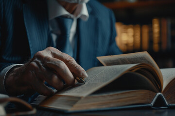 Generative AI Portrait of a Confident Lawyer or Judge in Courtroom, Poised for Justice and Leadership