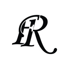  FR letter background vector design, FR logo design.