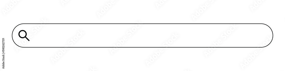 Fototapete wide internet search box. website search bar with copy space. vector illustration for web design.