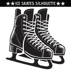 Ice skates silhouette design, winter silhouette