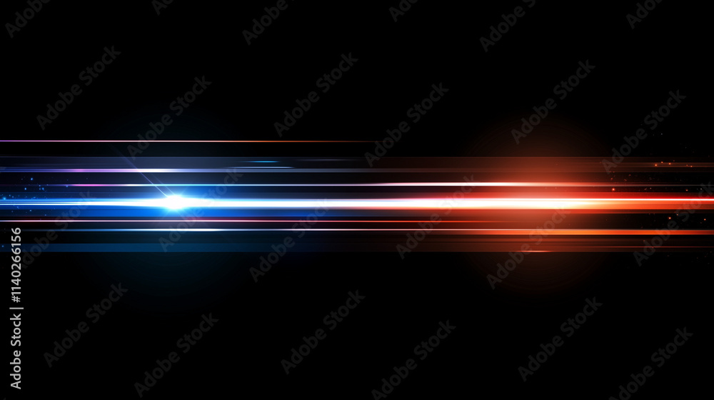 Poster  Dynamic Speed and Energy: Abstract Vector Background with Vibrant Blue and Red Light Streaks on a Dark Canvas. Perfect for Motion Graphics and Sports Designs.