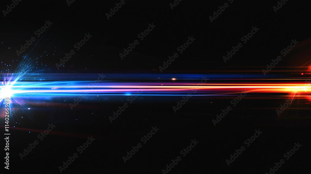 Poster  Dynamic Speed and Energy: Abstract Vector Background with Vibrant Blue and Red Light Streaks on a Dark Canvas. Perfect for Motion Graphics and Sports Designs.