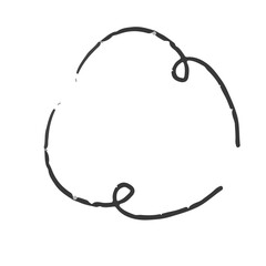 吹き出しフレームアイコン　シンプルな手描きのふきだし　ベクターイラスト素材　モノクロ　白黒　白背景