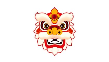 Fototapeta premium Lion Dance Head Mascot Chinese New Year