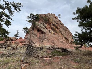 Eroded  Crown rock in Flagstaff mountain, Boulder, Colorado