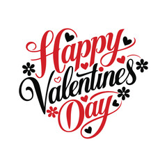 Happy Valentines Day Typography Banner Design