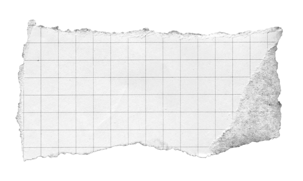 torn paper vintage note grid memo black and white