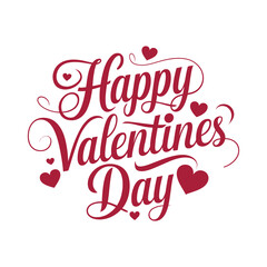 Happy Valentines Day Typography Banner Design