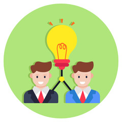 An icon design of creative team