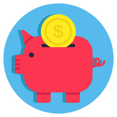 Creative design icon of piggy bank