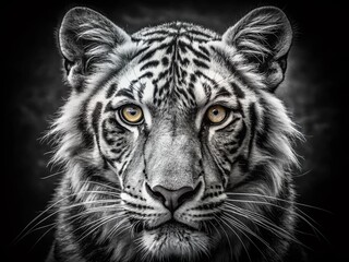 Obraz premium Black and White Animal Photography: Striking Portraits & Wildlife Images