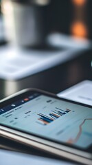 Closeup of a digital marketing ad campaign on a smartphone screen 