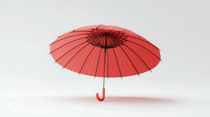 Red Umbrella Minimalist Still Life Photography