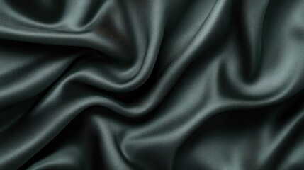 Obraz premium Smooth Green Silk Fabric Draping for Elegant Background
