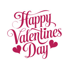 Happy Valentines Day Typography Banner Design