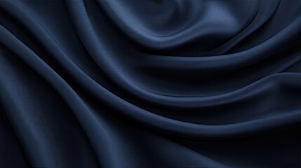 Obraz premium Smooth Dark Fabric Textile Pattern With Elegant Soft Waves and Folds