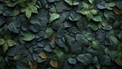 Discover the hidden world of intricate vine patterns in this close-up shot, showcasing the delicate and exotic beauty of a tropical forest Explore lush foliage and captivating textures that reveal