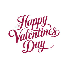 Happy Valentines Day Typography Banner Design