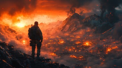 High-tech military operations run by AI, drones and robotic units in a highly strategic operation, a dramatic battlefield lit by a setting sun, Ultra-Realistic, Photo Realistic, highly detailed, 