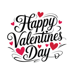 Happy Valentines Day typography Banner Design