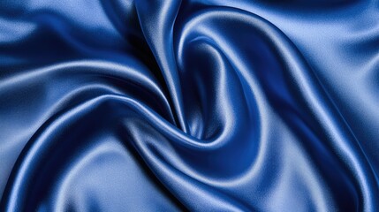 Fototapeta premium Luxurious Deep Blue Satin Fabric Texture for Elegant Designs