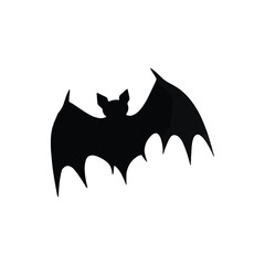 halloween bat silhouette on white background