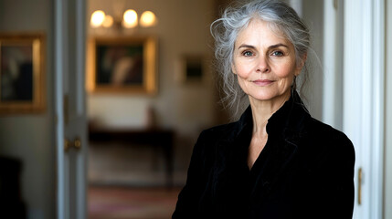 Elegant mature woman portrait.