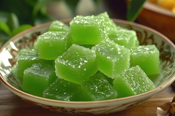 Classic Chinese treat steamed sweet green