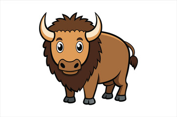 bison vector,  icon vector illustration, bison silhouette of a bison isolated on a white background, eps, png, svg, vector, © Maya
