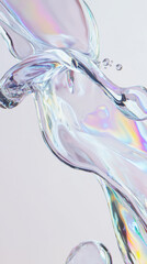 Stylish Gradient water Waves in Abstract Digital Art