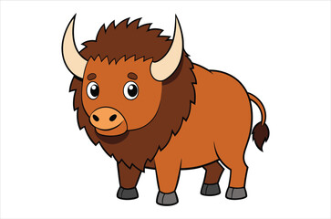 bison vector,  icon vector illustration, bison silhouette of a bison isolated on a white background, eps, png, svg, vector, © Maya