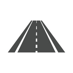 Road icon. vector black road icon. straight asphalt highway. road symbol for your website, logo, app, UI. road forward