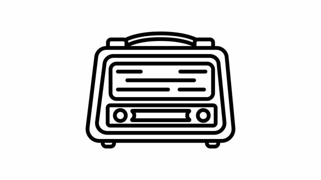 Antique Radio Icon, A vintage radio from the early 20th century, known for its wooden exterior and nostalgic broadcast sound.

