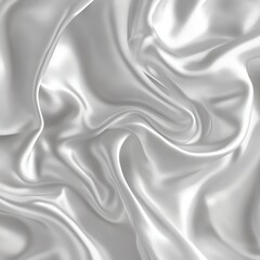 Luxurious, smooth white satin fabric texture with elegant folds.